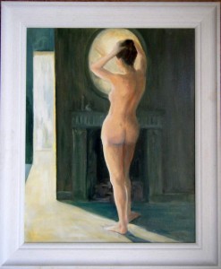 Nude oil painting, Nottingham artist